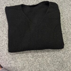 Jenni Kayne Wool/Cashmere Cabin Sweater sz M black